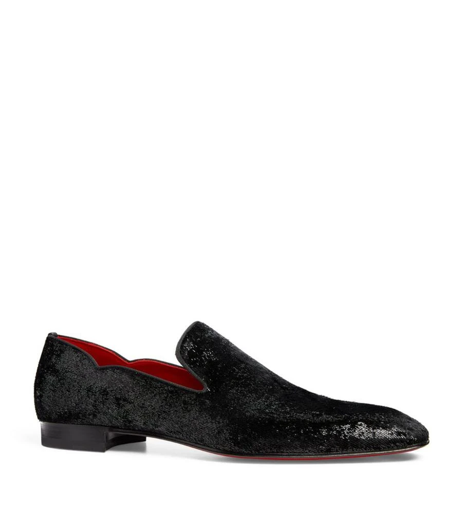 商品Christian Louboutin|Dandy Chick Velvet Loafers,价格¥7781,第4张图片详细描述