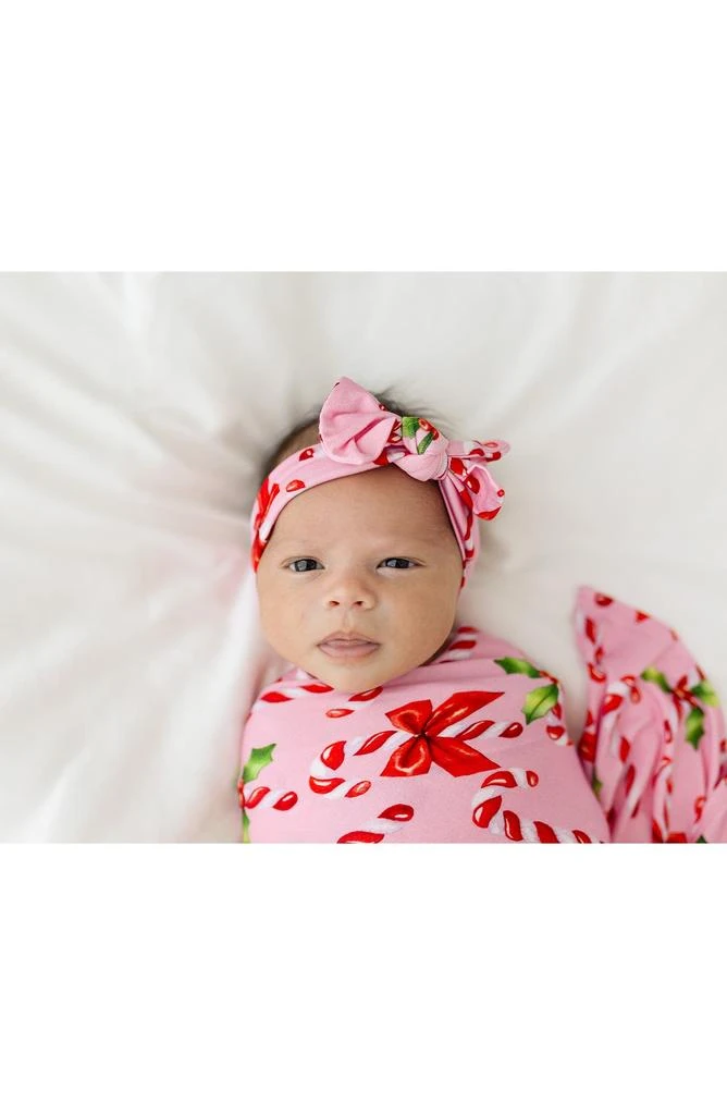 商品Posh Peanut|Helen Candy Cane Swaddle & Bow Head Wrap Set,价格¥95,第4张图片详细描述