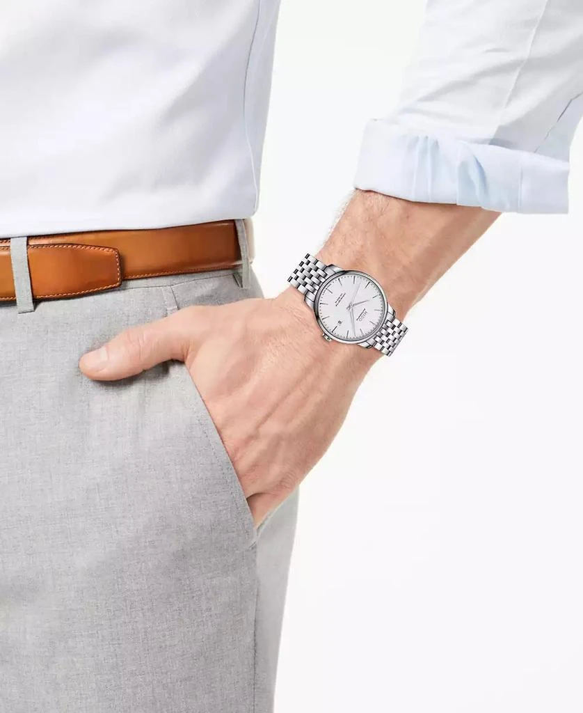 商品MIDO|Men's Swiss Automatic Baroncelli Stainless Steel Bracelet Watch 40mm,价格¥9494,第4张图片详细描述