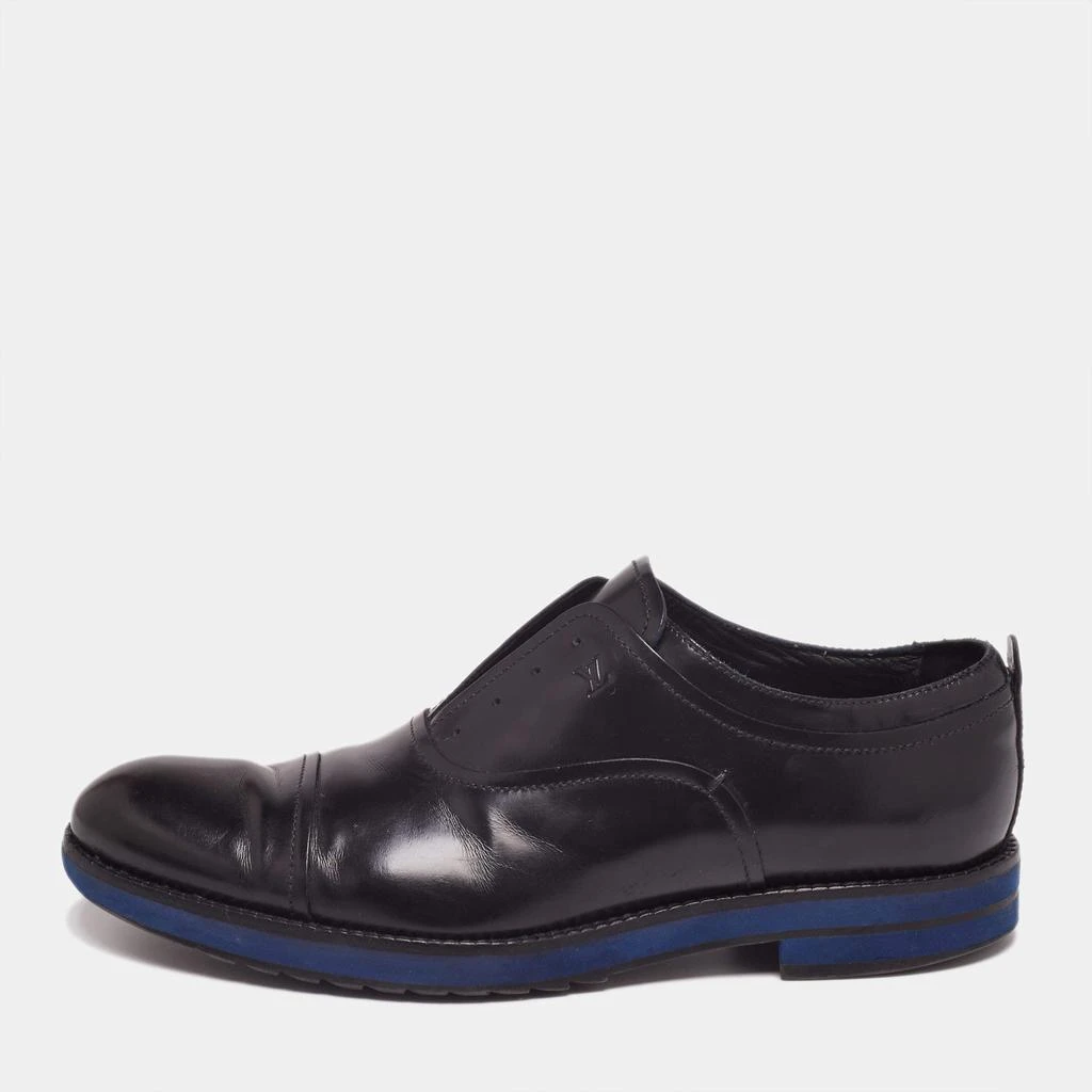 商品[二手商品] Louis Vuitton|Louis Vuitton Black Leather Cap Toe Lace Up Derby Size 42.5,价格¥2364,第1张图片