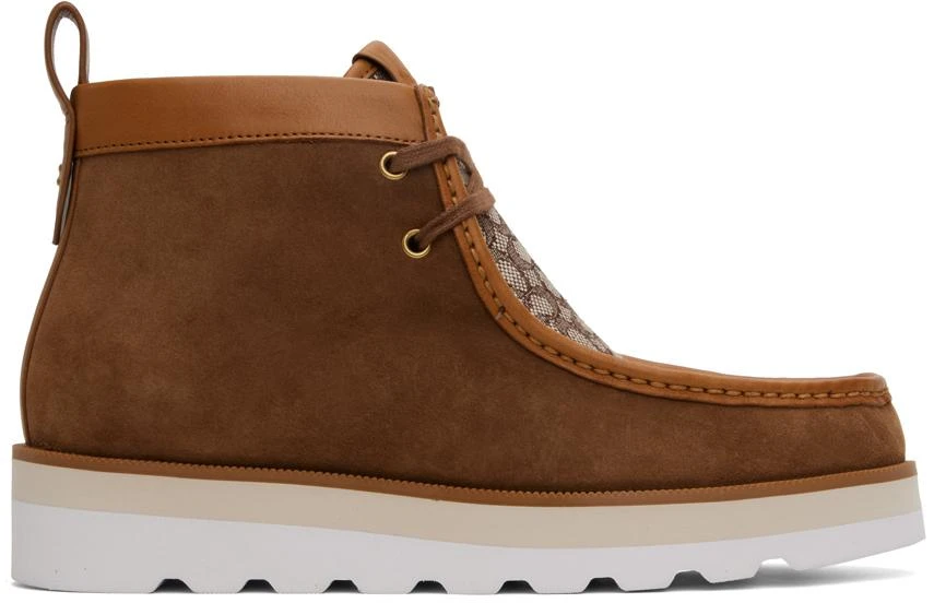 商品Coach|Tan Micro Signature Chukka Boots,价格¥974,第1张图片