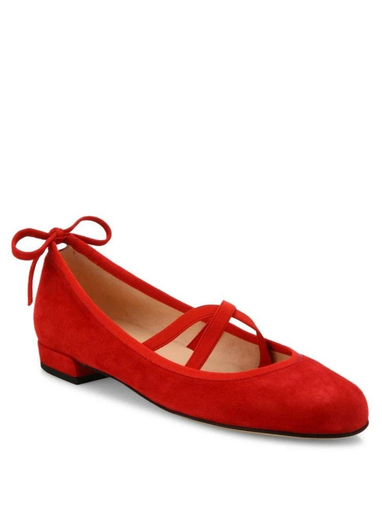 商品Stuart Weitzman|Bolshoi Suede Ballet Flats,价格¥1125,第1张图片