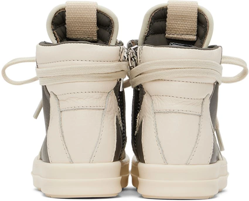 商品Rick Owens|Baby Gray & Off-White Geobasket Sneakers,价格¥2539,第2张图片详细描述