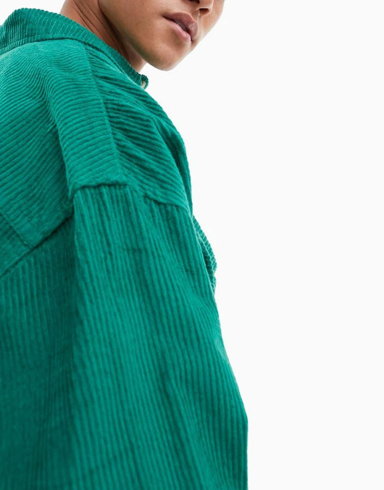 商品ASOS|ASOS DESIGN boxy oversized shirt in chunky cord,价格¥240,第4张图片详细描述