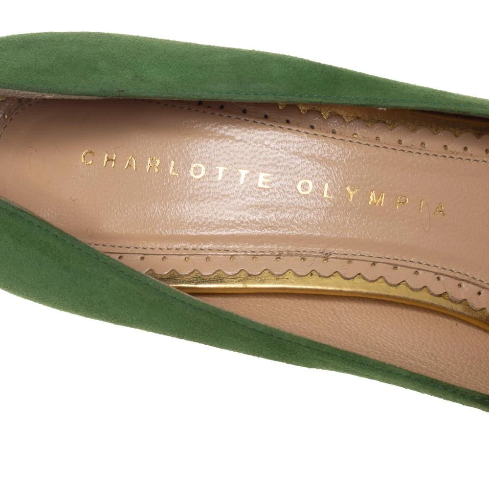 Charlotte Olympia Green Suede Dolly Platform Pumps Size 36.5 商品