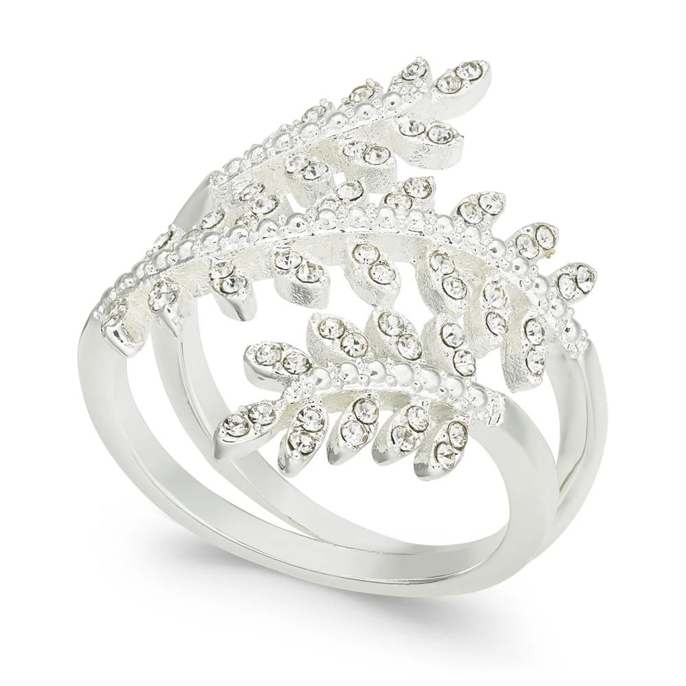 商品Charter Club|Fine Silver Plate Crystal Leaf Wrap Ring, Created for Macy's,价格¥89,第1张图片