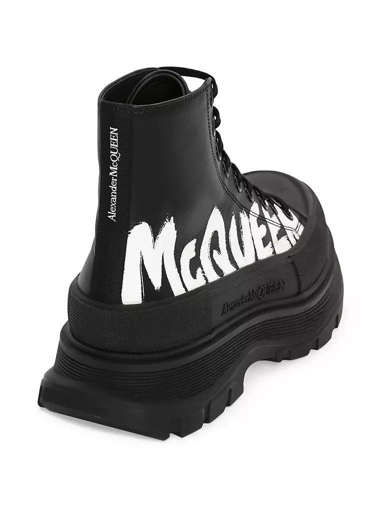 商品Alexander McQueen|Graffiti Tread Slick Leather Boots,价格¥7379,第3张图片详细描述