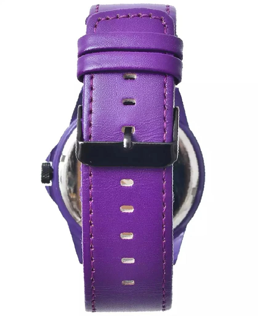 商品SPGBK Watches|Unisex Britt Purple Leather Band Watch,价格¥615,第3张图片详细描述