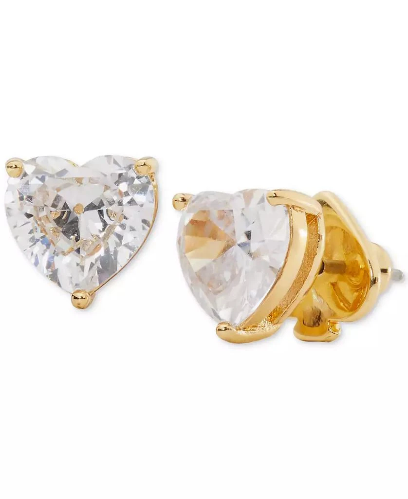 商品Kate Spade|Gold-Tone Stone Heart Stud Earrings,价格¥363,第1张图片