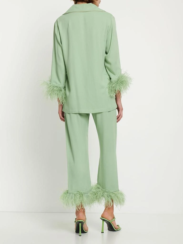 商品Sleeper|Party Viscose Pajama Set W/feathers,价格¥1541,第2张图片详细描述