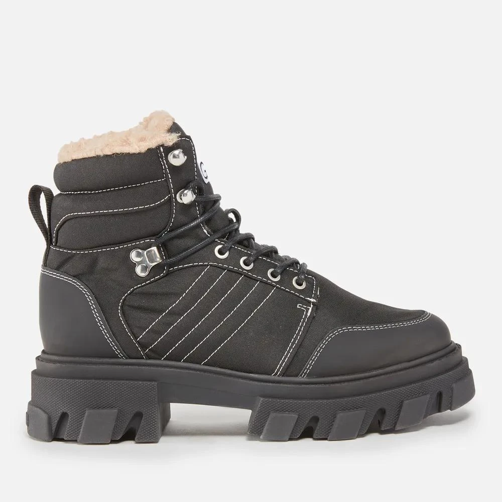 商品Ganni|Ganni Leather and Twill Hiking-Style Boots,价格¥1989,第1张图片