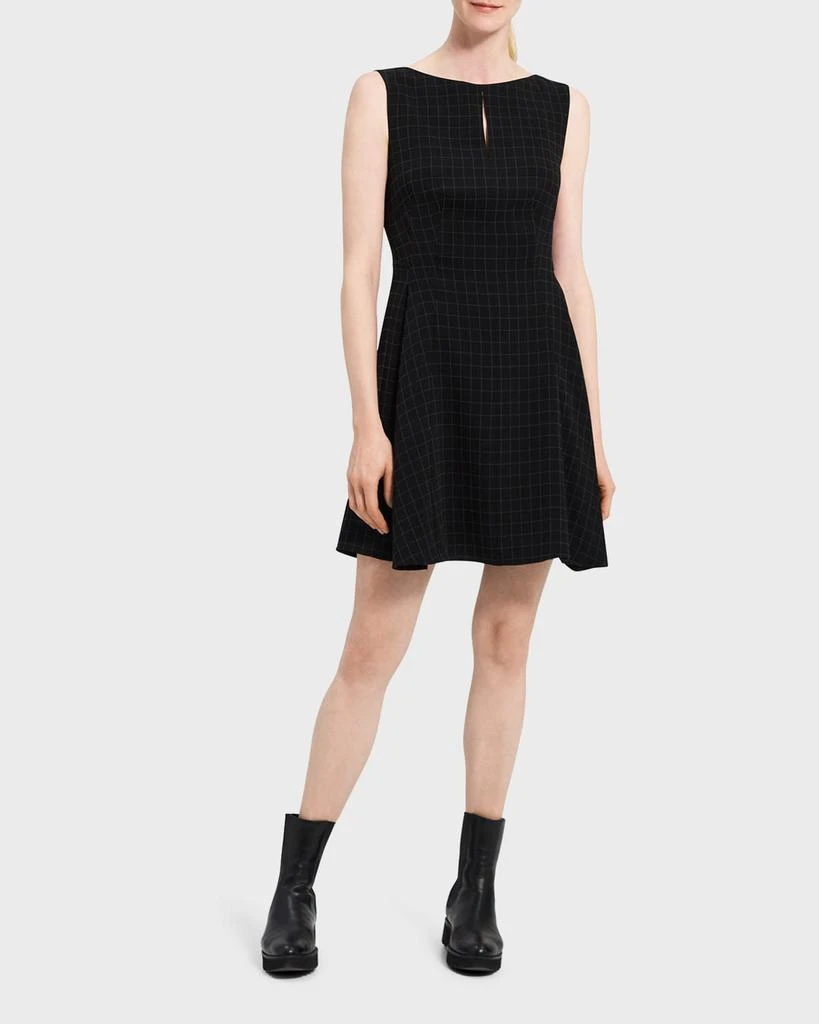商品Theory|Slit-Neck A-line Mini Dress,价格¥1202,第1张图片