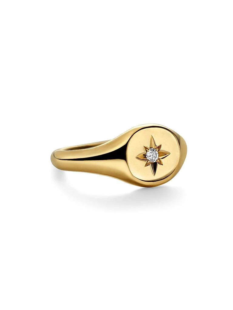 商品David Yurman|Cable Collectibles Starset Pinky Ring In 18K Yellow Gold,价格¥8075,第1张图片