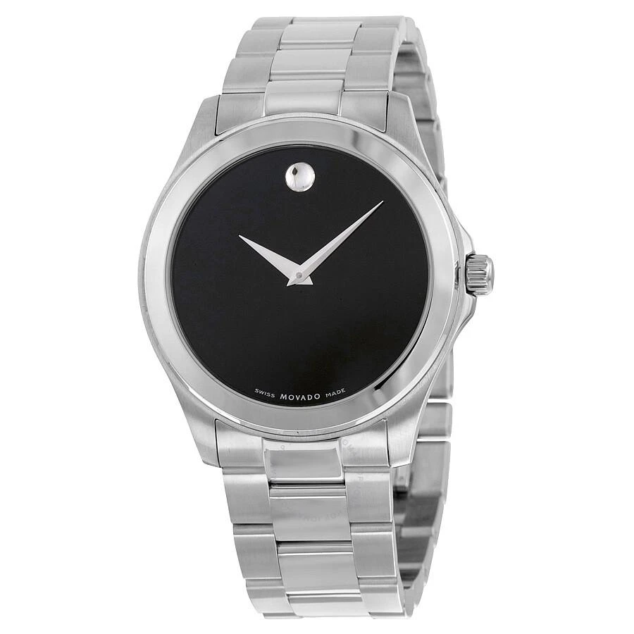 商品Movado|Junior Sport Black Dial Stainless Steel Men's Watch 0605746,价格¥2149,第1张图片