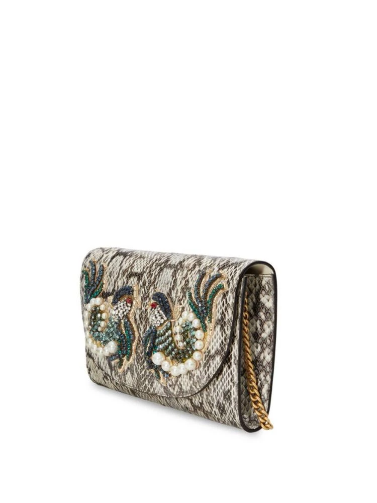 商品Gucci|Embroidered Leather Chain Clutch,价格¥22047,第3张图片详细描述