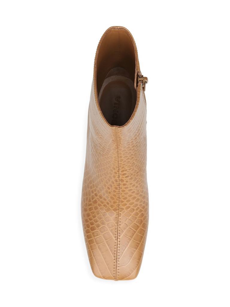 商品Vince|Koren Square-Toe Croc-Embossed Leather Ankle Boots,价格¥1508,第7张图片详细描述