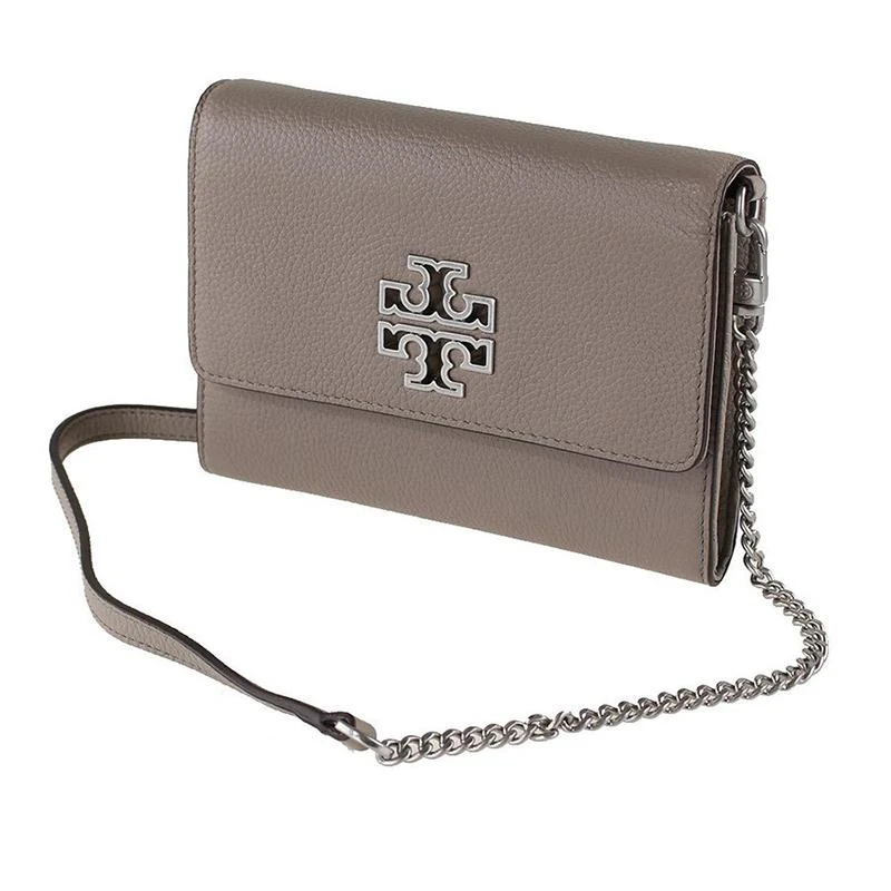 商品[国内直发] Tory Burch|托里·伯奇 TORY BURCH 奢侈品 TB女包 灰色荔枝纹牛皮革单肩斜挎小方包 67296 036,价格¥1353,第2张图片详细描述