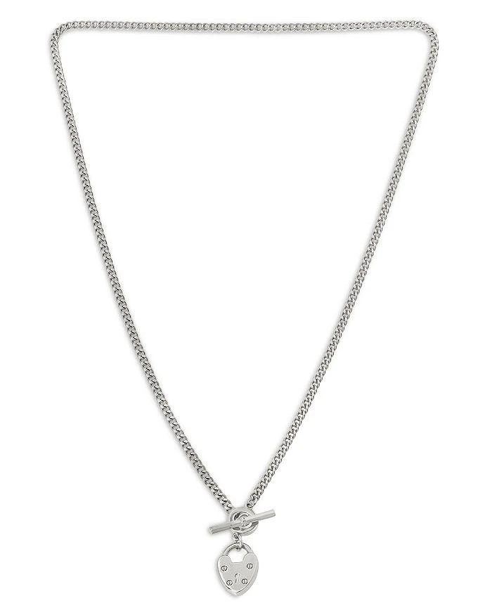 商品ALL SAINTS|Heart Lock Pendant Curb Chain Necklace, 18",价格¥367,第1张图片