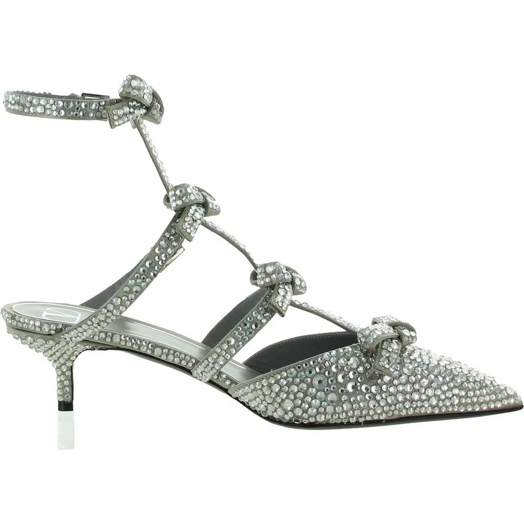 商品Valentino|Womens Leather Rhinestone Kitten Heels,价格¥3319,第5张图片详细描述