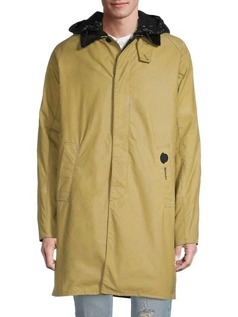 商品Barbour|Barbour x Moncler Hooded Cotton Raincoat,价格¥6434,第3张图片详细描述