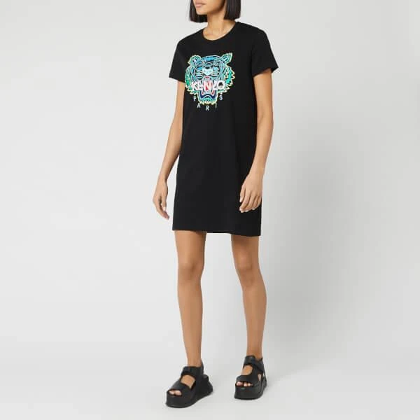 商品Kenzo|KENZO Women's 经典虎头T恤裙 - 黑色,价格¥1060,第3张图片详细描述