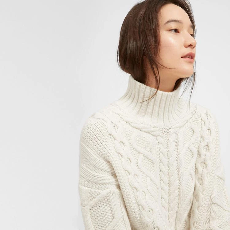 商品Everlane|粗针织羊绒羊毛混纺高领毛衣,价格¥671,第4张图片详细描述