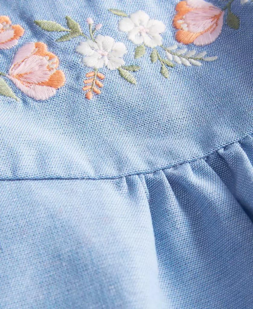 商品First Impressions|Baby Girls Cotton Chambray Flower Sunsuit, Created for Macy's,价格¥91,第3张图片详细描述