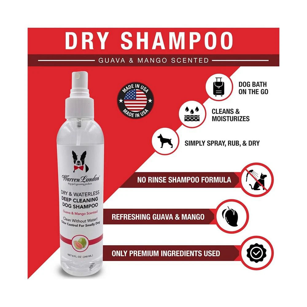 商品Warren London|Dry & Waterless Dog Shampoo by | No Rinse Dog Shampoo | Made In USA | Two Scents,价格¥105,第2张图片详细描述