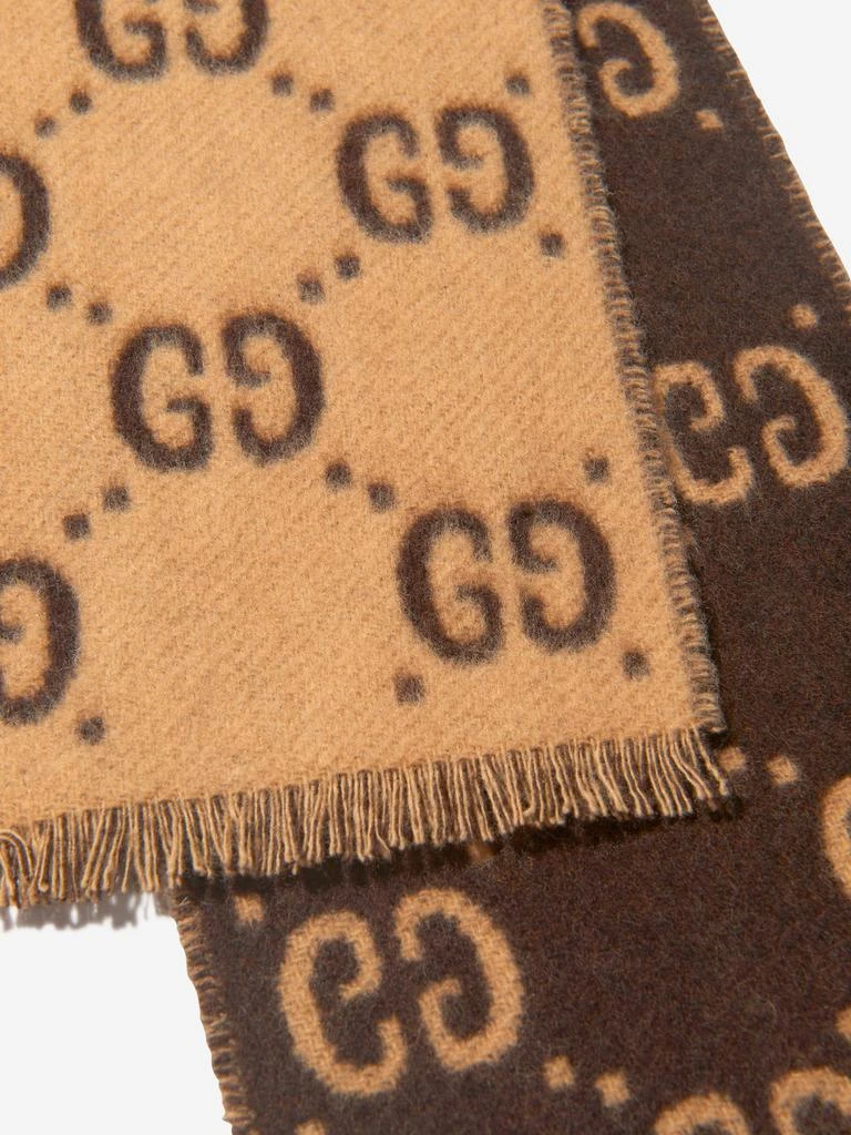 商品Gucci|Gucci Kids GG Wool Scarf in Brown,价格¥2178,第5张图片详细描述