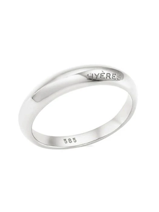 商品hyeres-lor|Champagne Moon 14K Chunky Ring S (WG) HL2R84002W4,价格¥4421,第1张图片