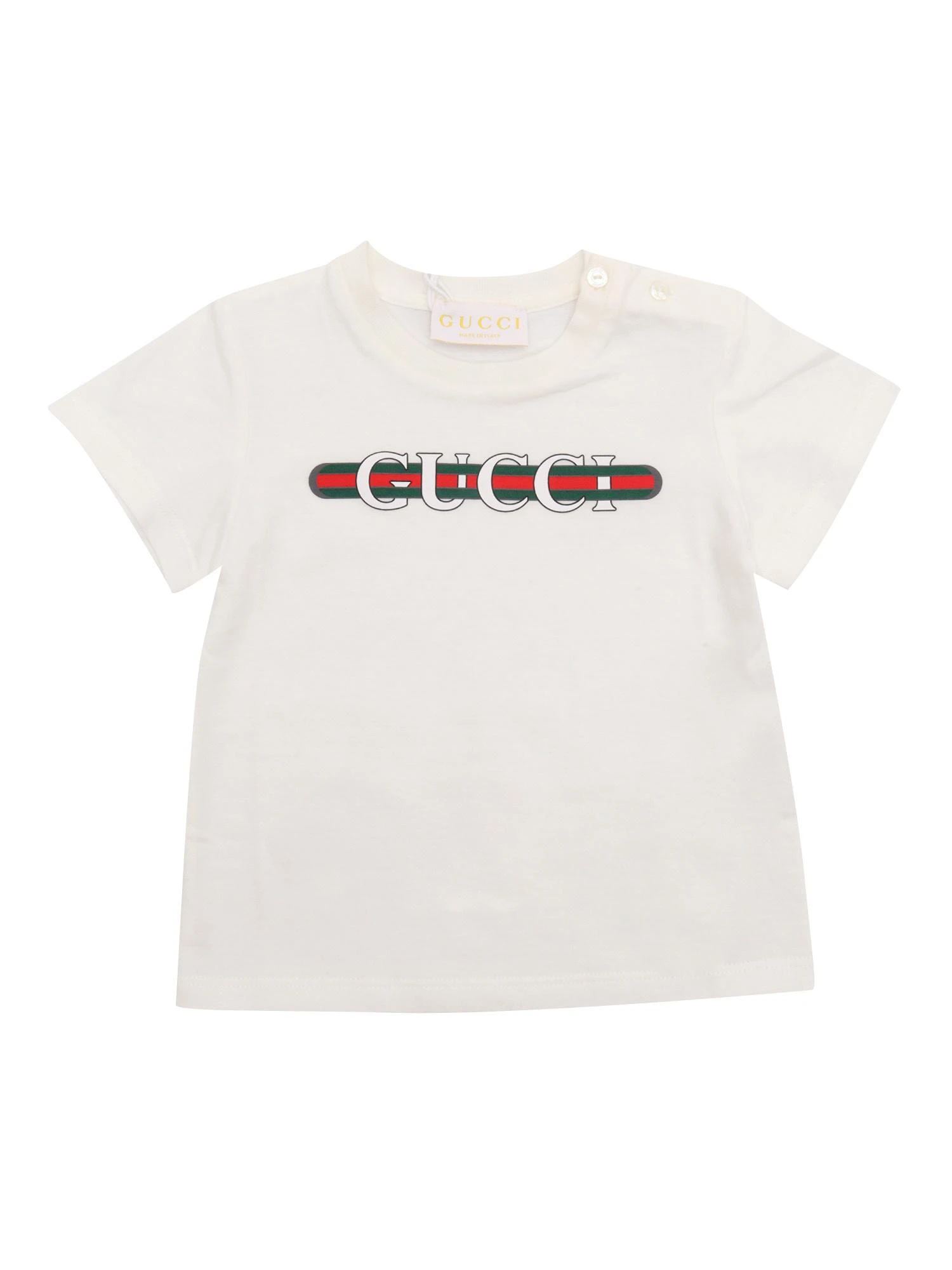 商品Gucci|Gucci 男童T恤 548034XJGPI9214-0 白色,价格¥1408,第1张图片