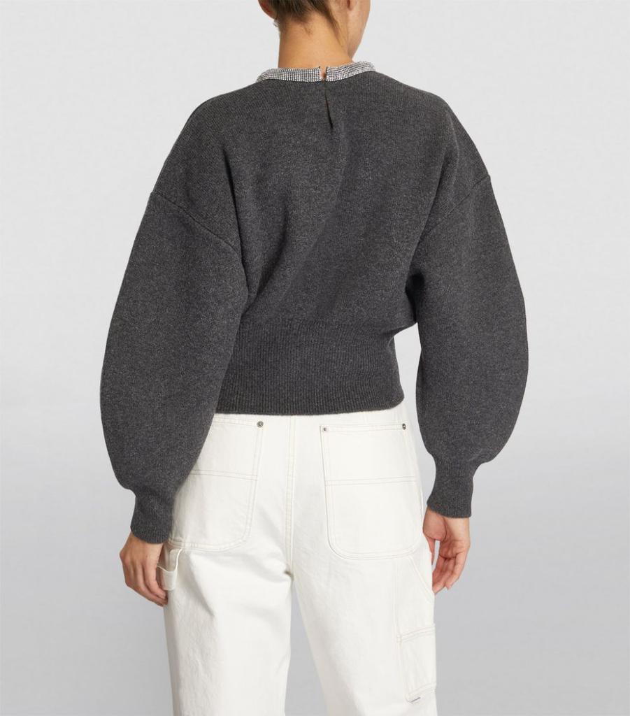 商品Alexander Wang|Crystal-Trim Sweater,价格¥7545,第6张图片详细描述