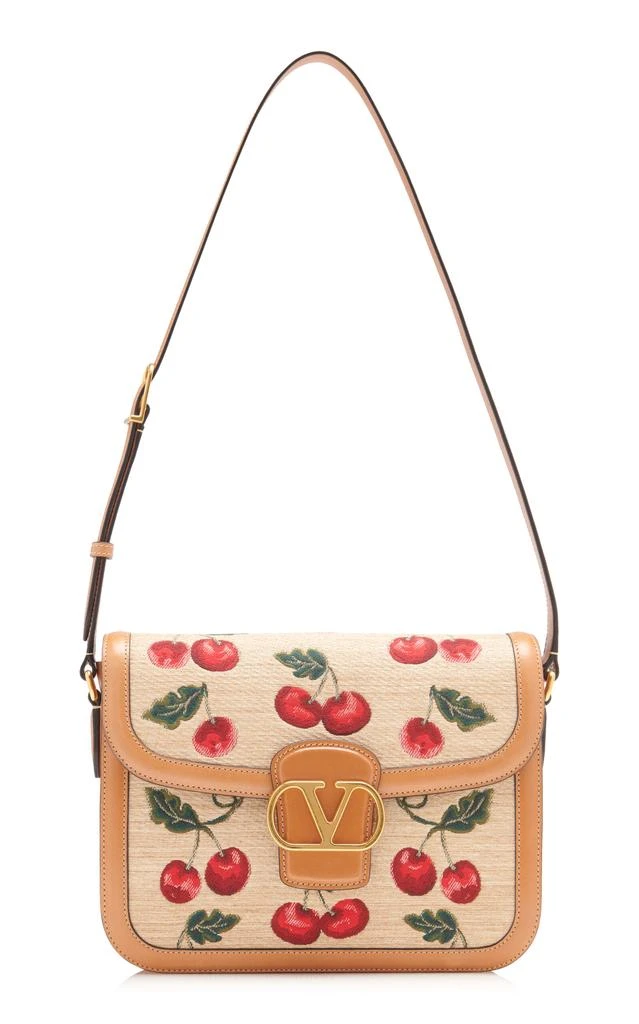 商品Valentino|Valentino Garavani - Cherry-Detailed Raffia-Leather Shoulder Bag - Multi - OS - Moda Operandi,价格¥31053,第1张图片