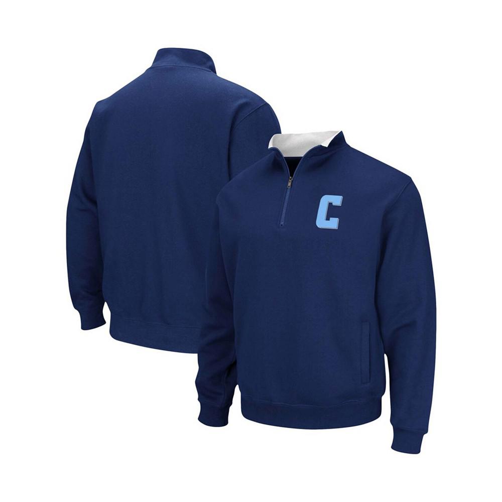 Men's Navy Columbia University Tortugas Team Logo Quarter-Zip Jacket商品第1张图片规格展示