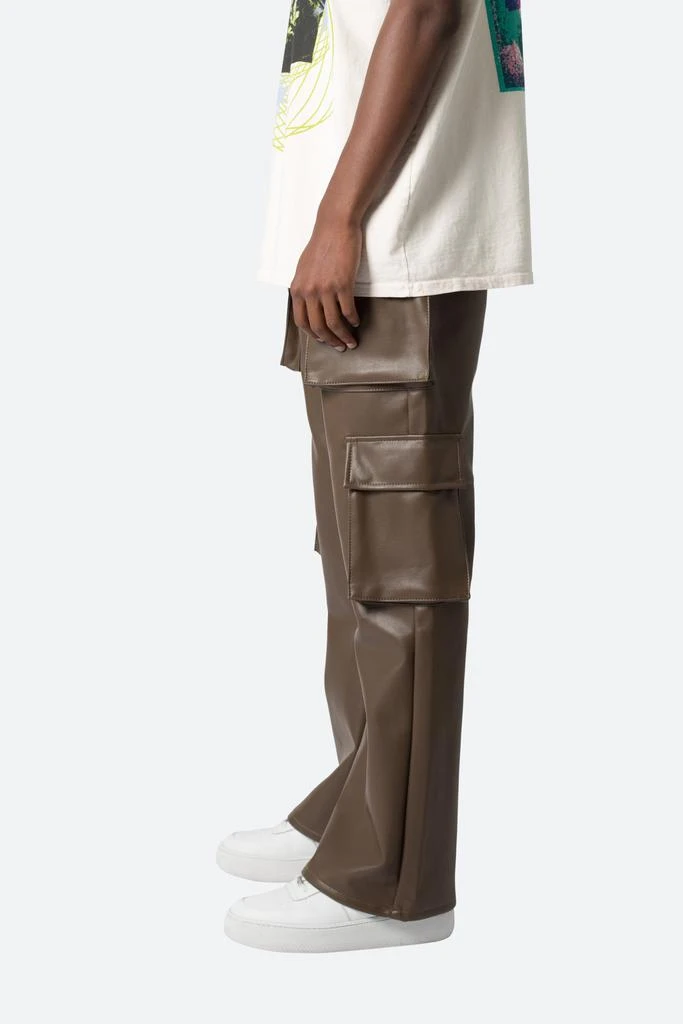 商品MNML|Leather Double Snap Cargo Pants - Chocolate,价格¥576,第3张图片详细描述