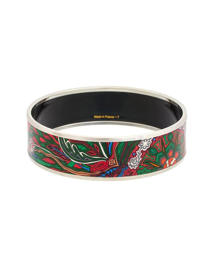 商品[二手商品] Hermes|Hermes Palladium Plated Du Vent L Folk Painted Enamel Bangle (Authentic,价格¥3963,第2张图片详细描述