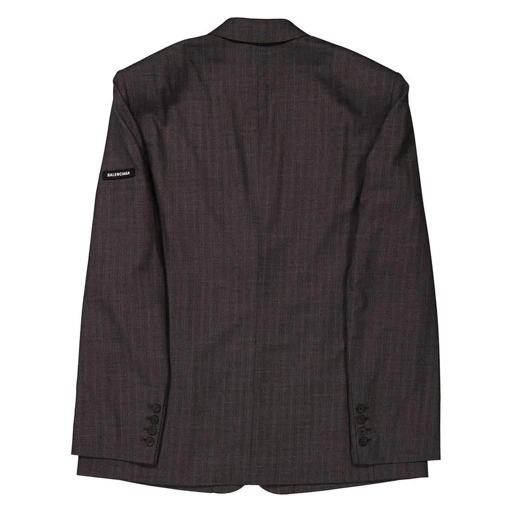 商品Balenciaga|Men's Grey Logo-Patch Sleeve Blazer,价格¥4254,第1张图片