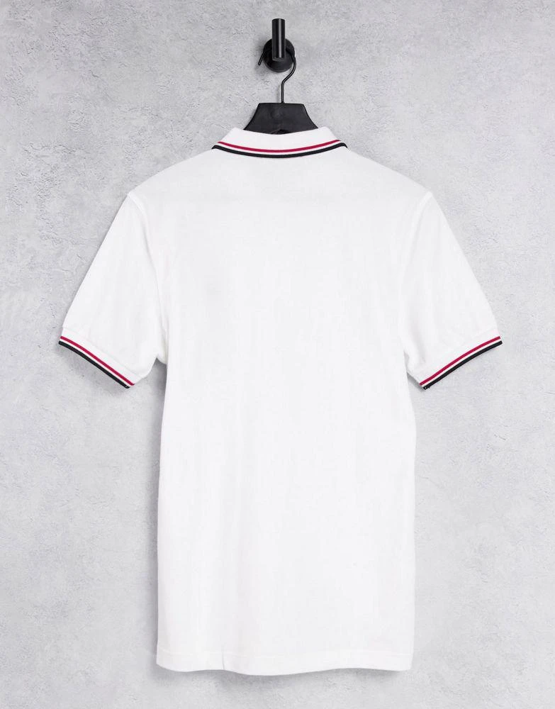 商品Fred Perry|Fred Perry twin tipped logo polo in white/red/navy,价格¥330,第2张图片详细描述