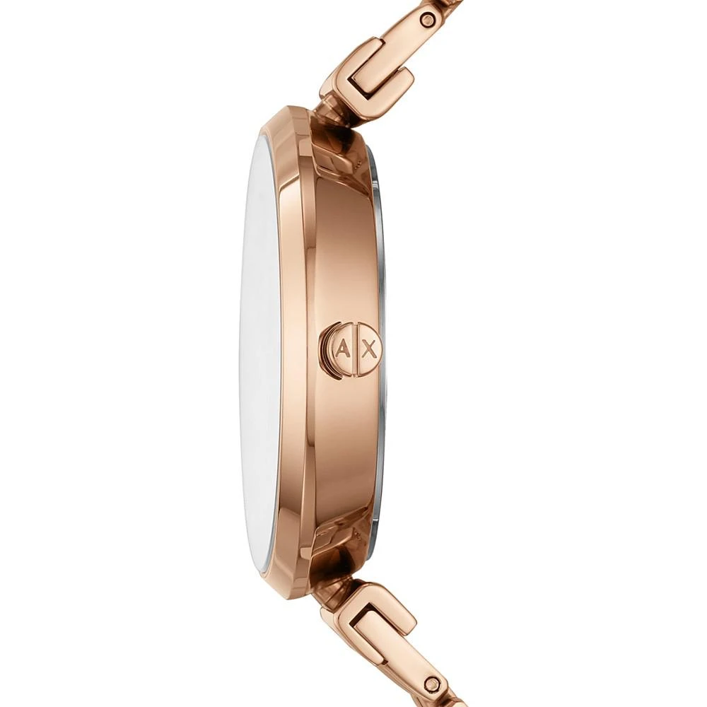 商品Armani Exchange|Women's Zoe Rose Gold-Tone Stainless Steel Bracelet Watch 36mm,价格¥1351,第3张图片详细描述