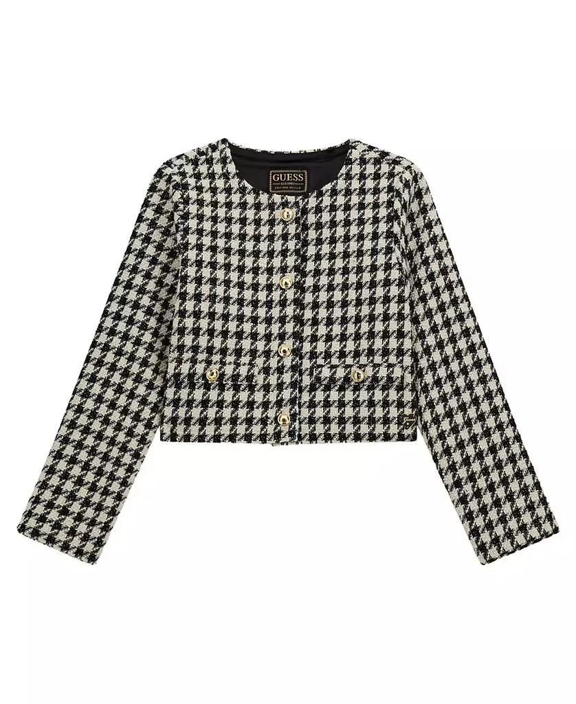 商品GUESS|Big Girls Long Sleeve Pied de Poule Blazer,价格¥356,第1张图片