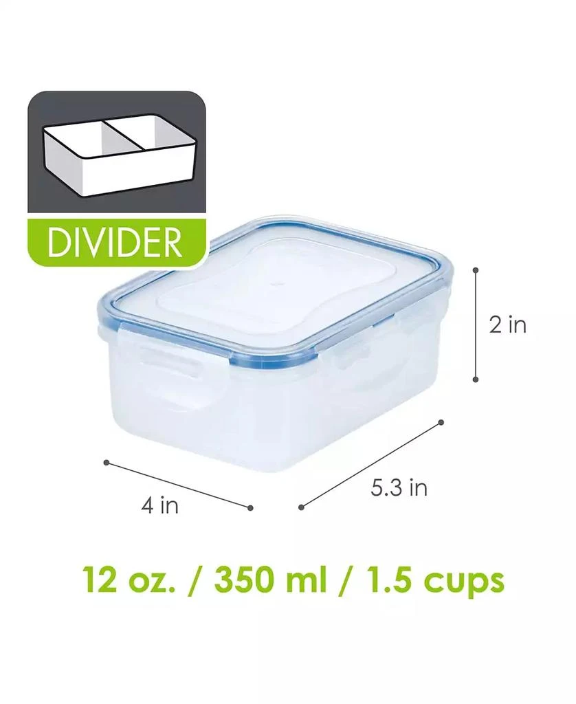 商品Lock & Lock|Easy Essentials 12-Pc. On the Go 12-Oz. Meals Divided Rectangular Food Storage Containers,价格¥195,第5张图片详细描述