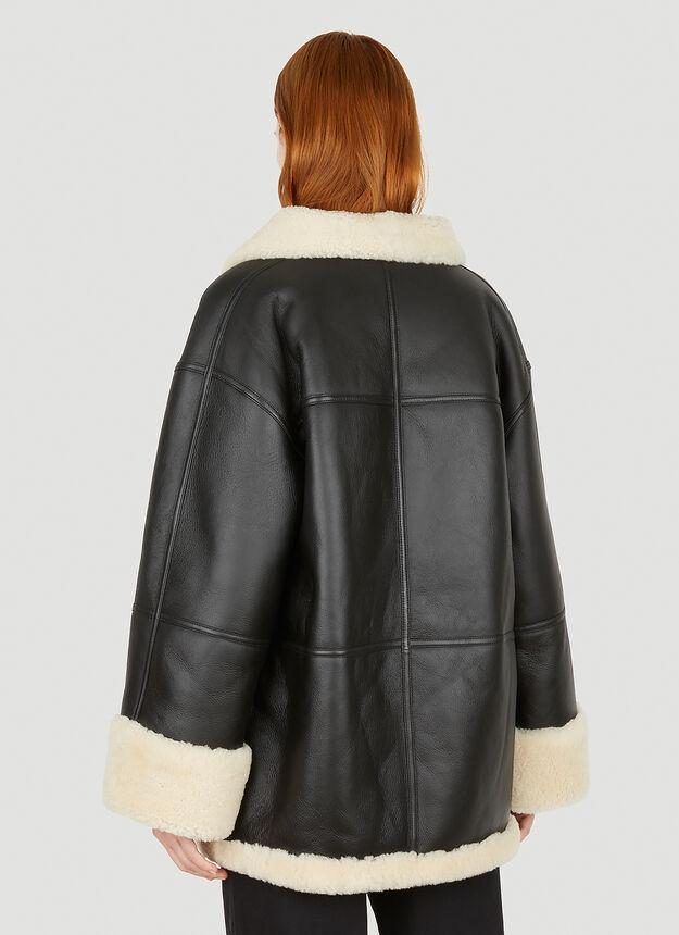 商品Totême|Signature Shearling Jacket in Black,价格¥16167,第6张图片详细描述