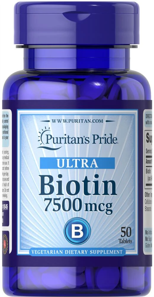 商品Puritan's Pride|Biotin 7500 mcg 50 Tablets,价格¥45-¥89,第1张图片