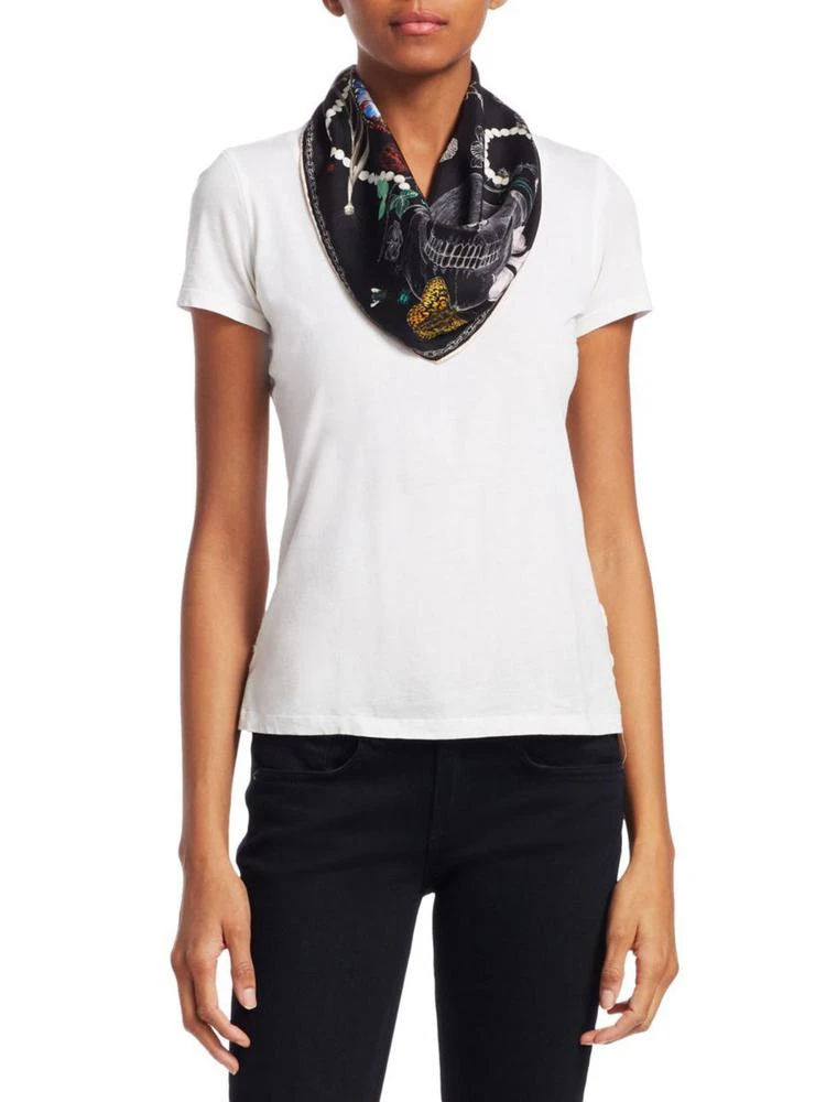 商品Alexander McQueen|Treasure Silk Skull Scarf,价格¥657,第1张图片