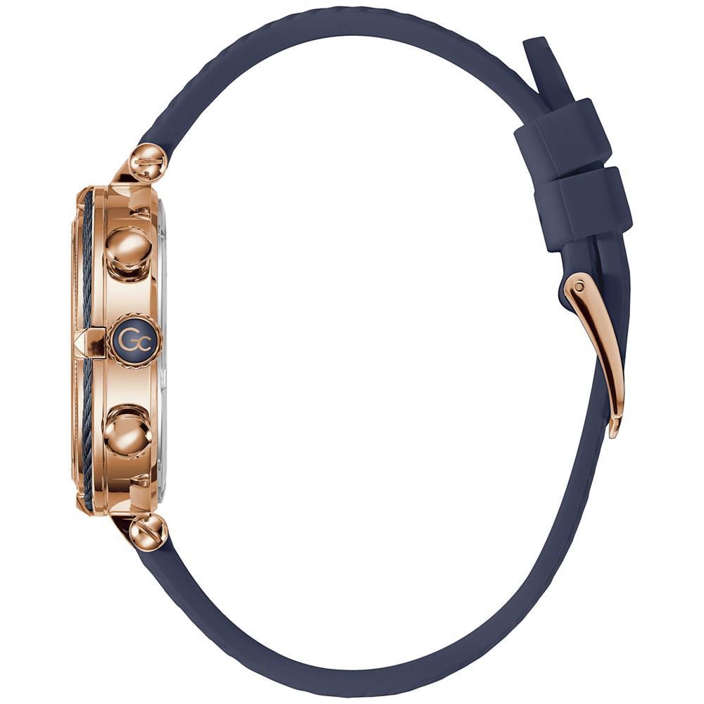 商品GUESS|Women's Swiss Blue Silicone Strap Watch 38mm,价格¥2730,第4张图片详细描述