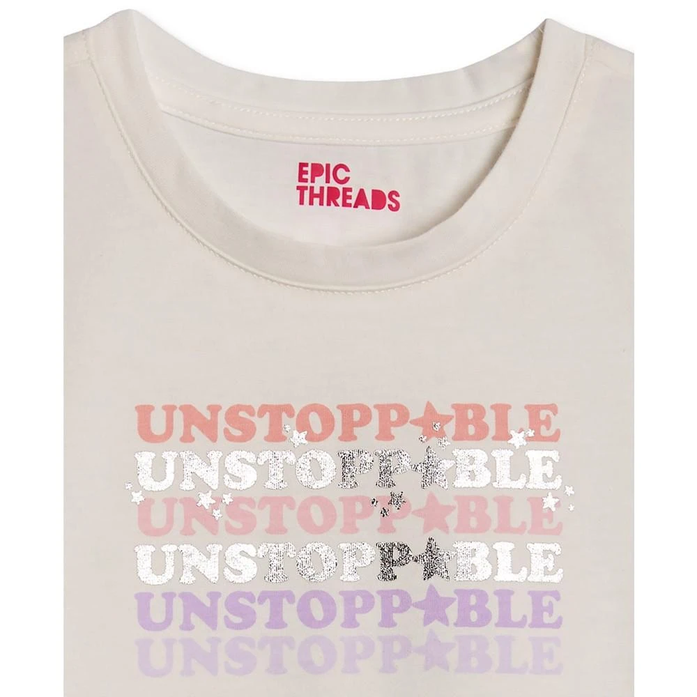 商品Epic Threads|Little Girls Unstoppable Graphic T-shirt, Created For Macy's,价格¥24,第3张图片详细描述