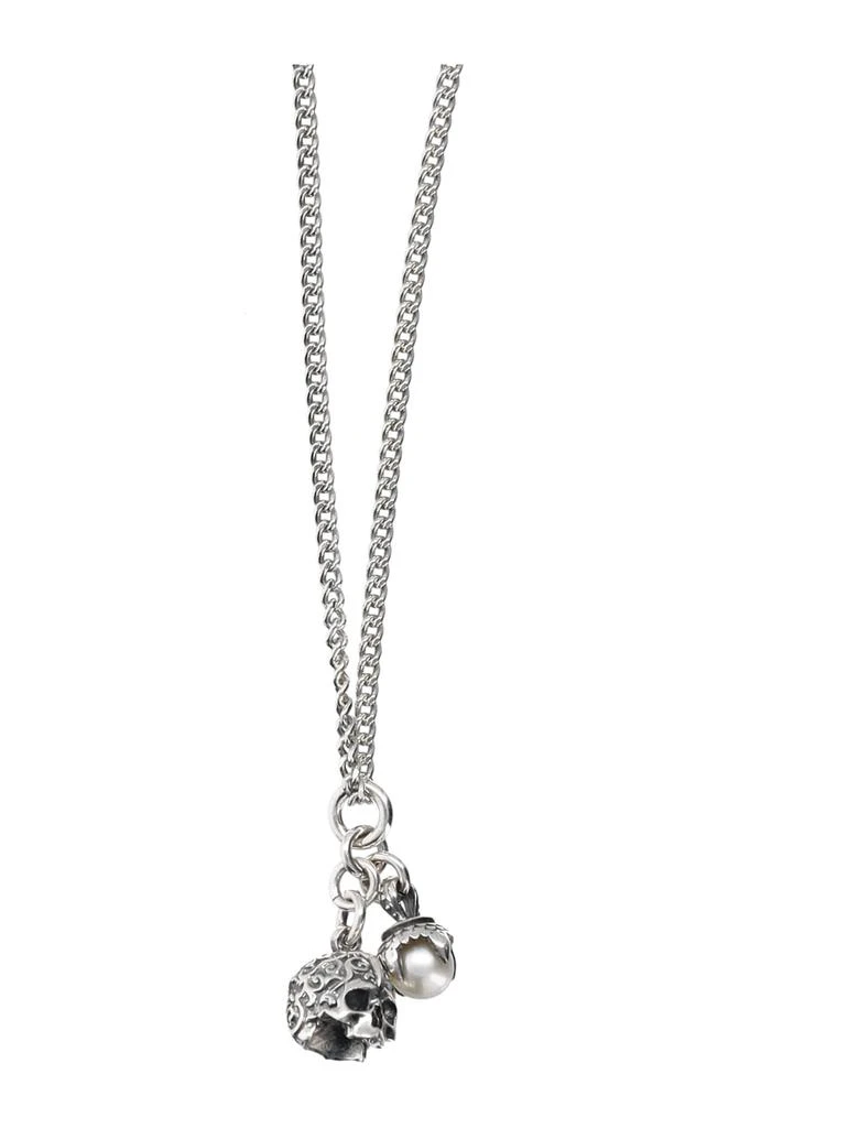 商品Emanuele Bicocchi|Pearl And Skull Pendant Necklace,价格¥1641,第2张图片详细描述