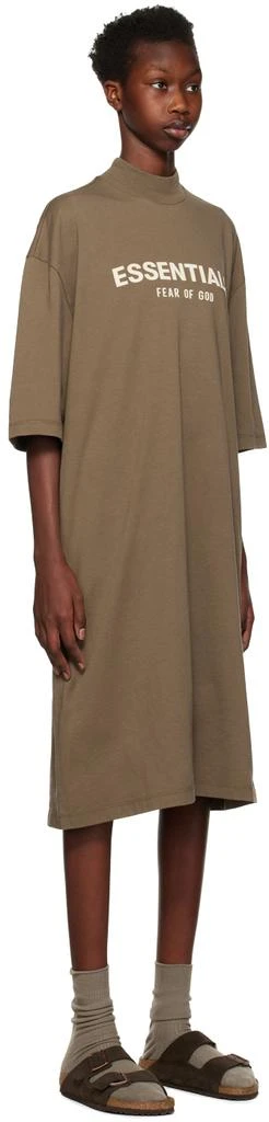 商品Essentials|Brown Short Sleeve Minidress,价格¥563,第2张图片详细描述