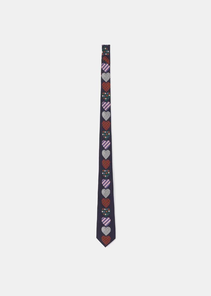 商品YOHJI YAMAMOTO|YOHJI YAMAMOTO Purple Heart Pattern Tie,价格¥1284,第1张图片