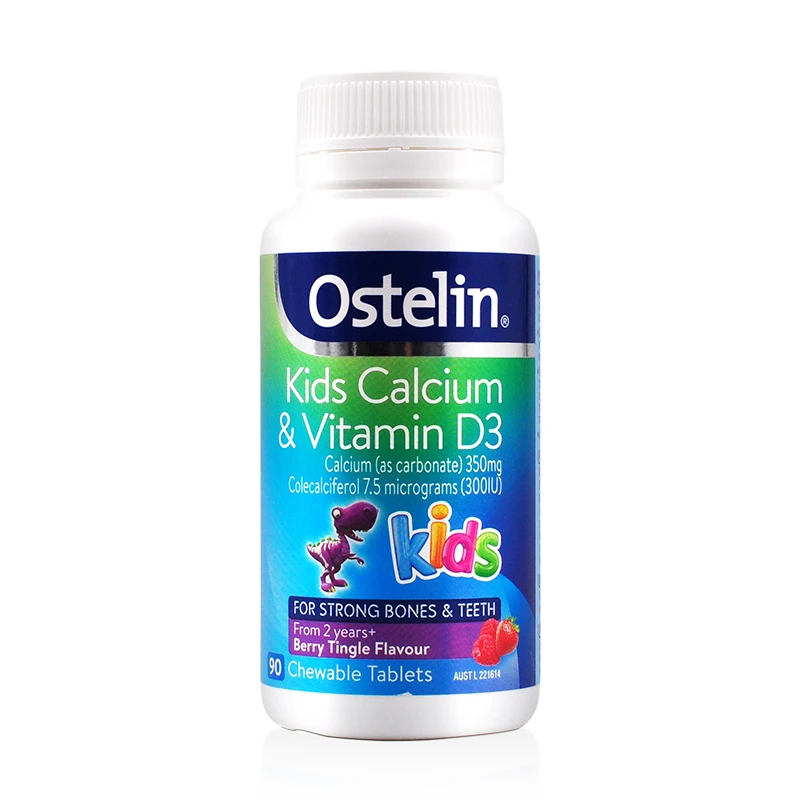 商品Ostelin|澳州Ostelin奥斯特林儿童恐龙钙片维生素D咀嚼片2岁以上90粒,价格¥101,第1张图片